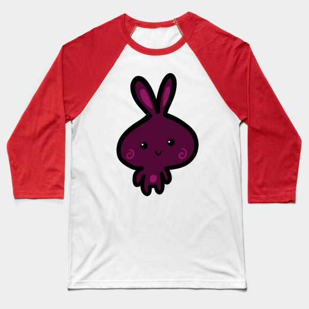 Purple Rabbit Baseball T-Shirt by Monster To Me